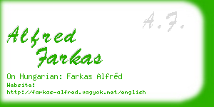 alfred farkas business card