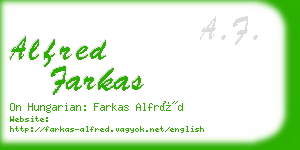 alfred farkas business card